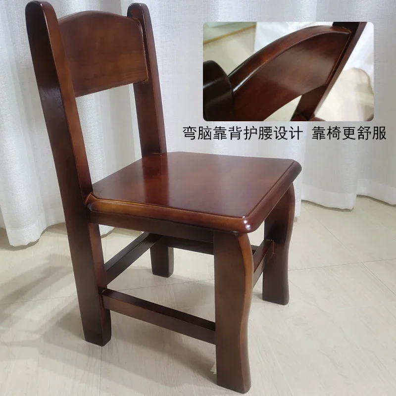 Bois massif, tabouret bas, chaise arrière, enfants en bois