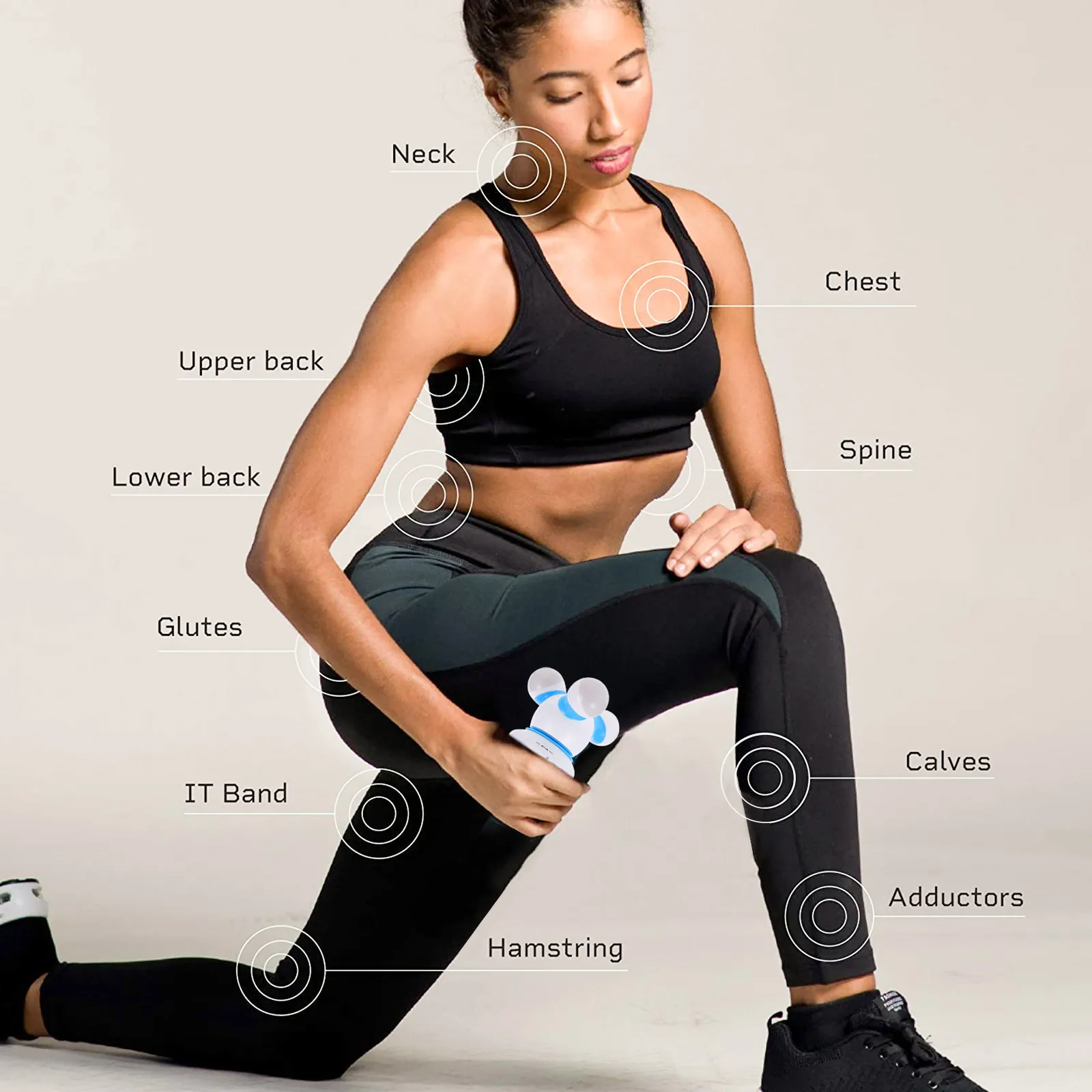 1Pcs Premium Body Massaging Device Compact Mini Rechargeable Multi-Purpose Handheld Massager for Home Salon Muscle Tension