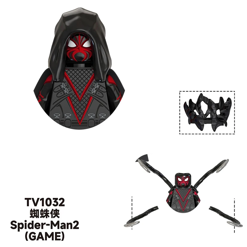 Spiel The Hollow Knight The Witcher Bausteine für Spielzeuggeschenke, DIY Mini-Actionfiguren für Weihnachtsgeschenke