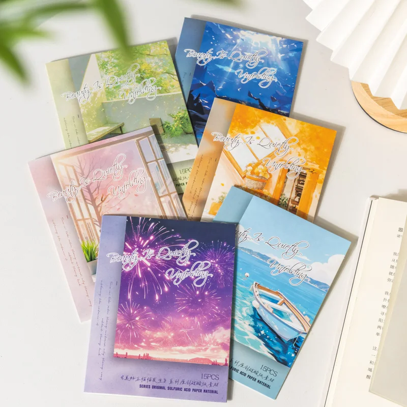 6packs/Lot Beauty is quietly happening series retro paper message paper memo pad