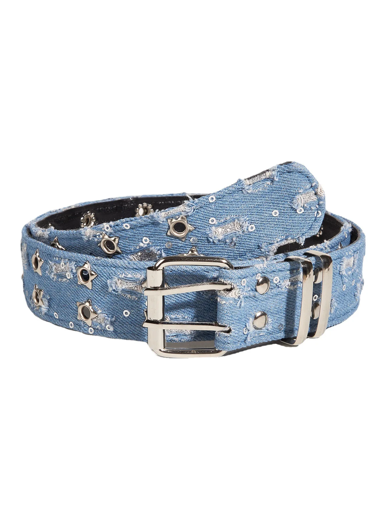 Punkstijl Ster Dubbele Rij Rij Riem Versie Jeans Mode Decoratieve Riem Corn Riem Designer Riem Vrouwen Riem