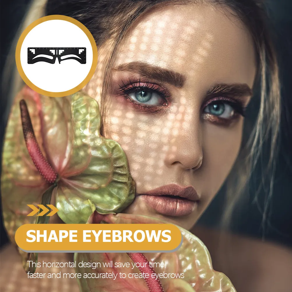 Metal Eyebrow Ruler Measuring Tool Eyebrow Stencil Shaper Makeup DIY Tattooing Positioning for Professional Salon Use