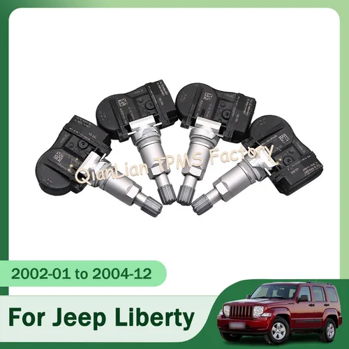 4 Uds SE10004 TPMS sistema de supervisión de presión de neumáticos para Jeep Liberty Grand Cherokee Wrangler Commander 433MHz Sensor de presión de neumáticos