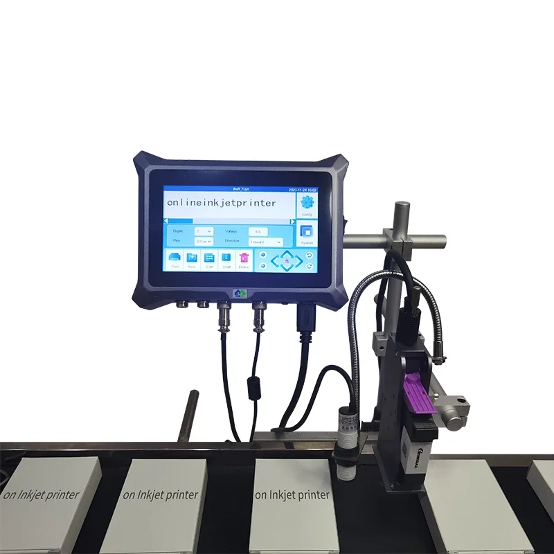 New Automatic Online Fast Speed Industrial Inkjet Printer for Qr Data Time Date Logo Bar Code