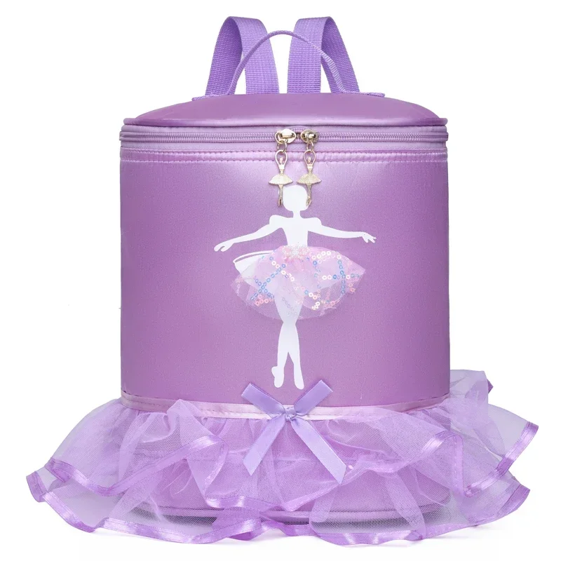 

Ballet Dance Bags Pink Girls Kid Gymnastics Backpack Waterproof Embroidery Sports Barrels Package Lovely Princess Bag