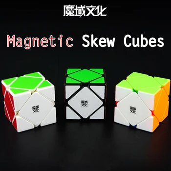 MoYu Magnet Skew Twist Secret Puzle MoYou Magic Cube White Color Magnetic Skeb MoYo MeiLong Mo Yu Toy for Ten Year Old Child 10 Yr