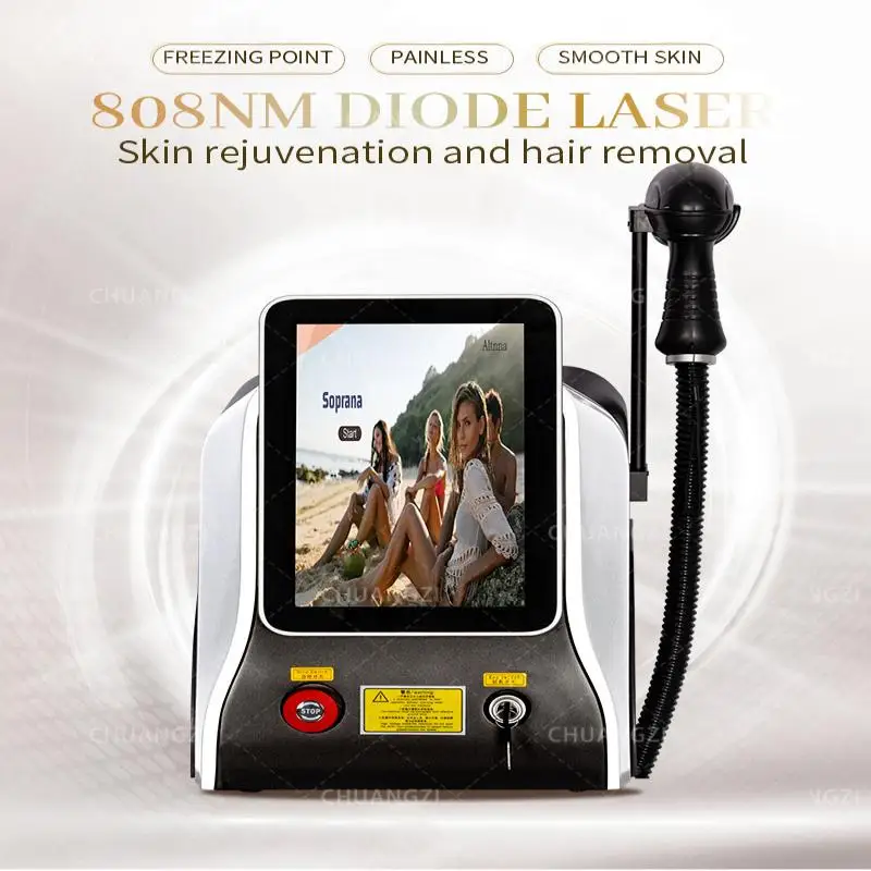 Diode Laser 755 808 1064nm Multi Wavelengths Hair Removal Machine Cooling Head Painless Laser Epilator Face Body Hair Removal