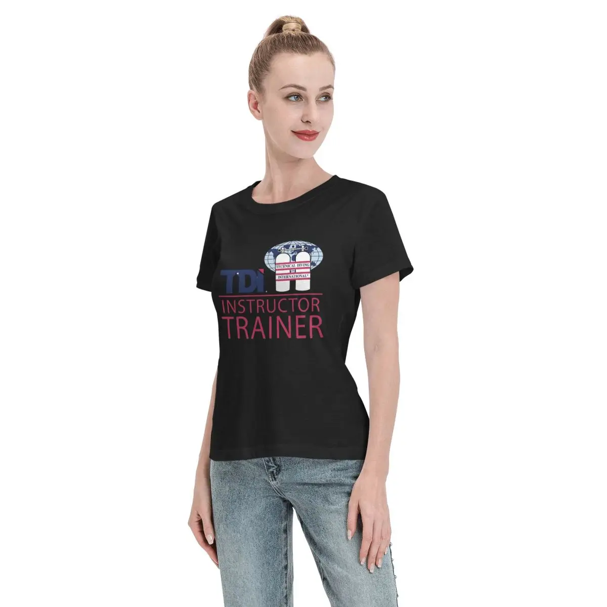 เสื้อยืด Scuba Diving International (SDI) สำหรับผู้หญิง O-Neck Streetwear เสื้อยืดแขนสั้นผู้หญิงเสื้อผ้าฤดูร้อนเสื้อ