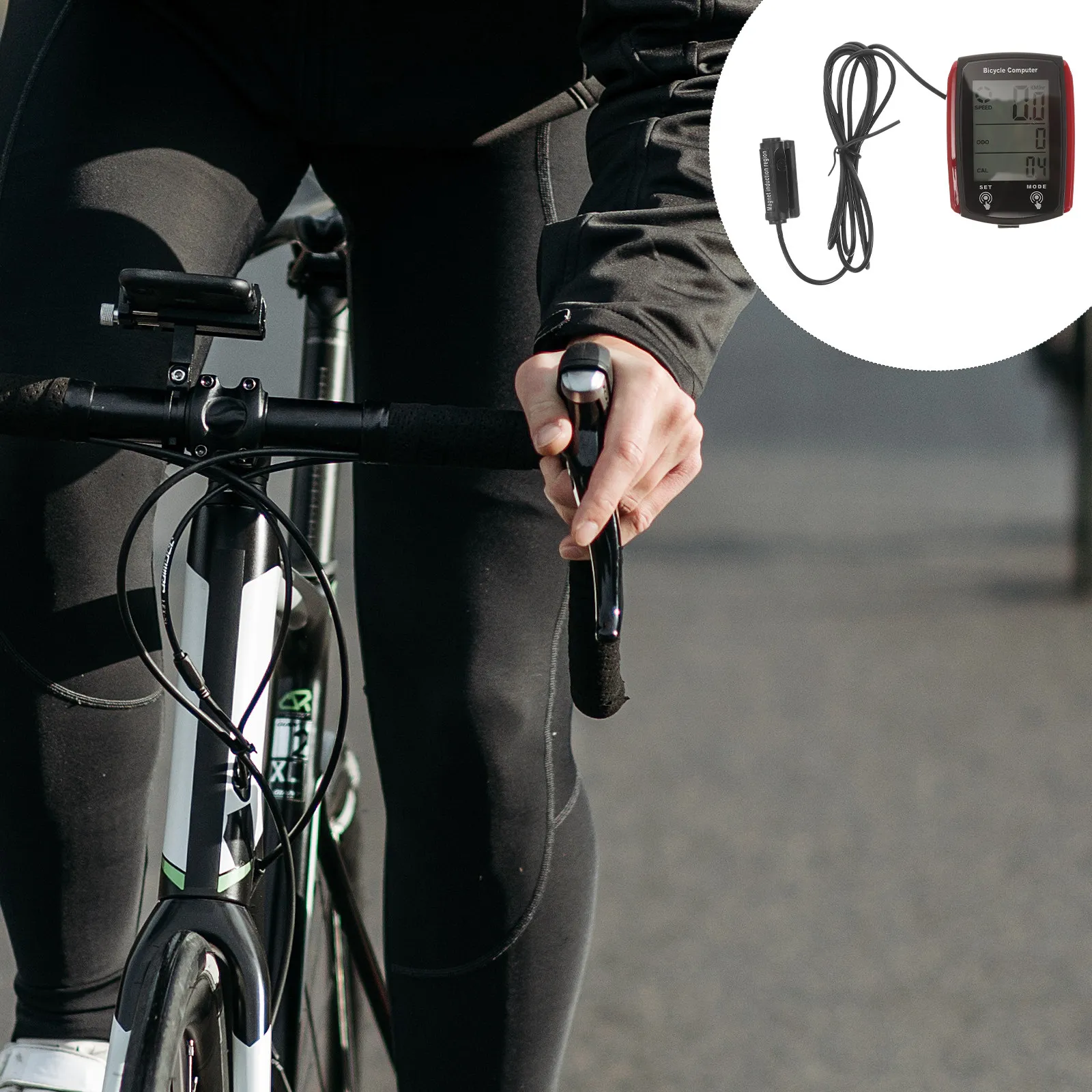 

1Set Waterproof Bike Computer Bicycle Speedometer Digital Display Luminous Multi-Function Odometer Rainproof Cycling Accessories