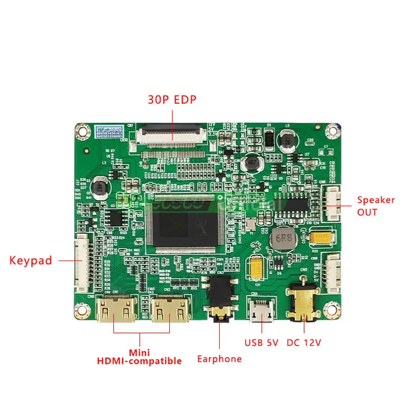 Imagem -05 - Wisecoco 13.3 Polegada 2k Ips Display Lcd 2560*1440 Edp Placa de Controlador para Raspberry pi Janelas do Carro Tablet Tela