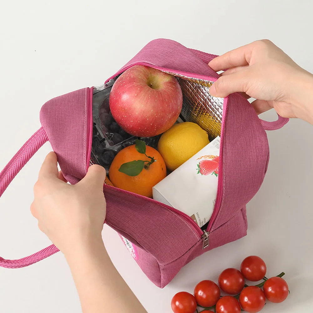 

Large Capacity Cooler Bag Waterproof Oxford Portable Zipper Thermal Lunch Bags For Women Insulated Lunch Box Picnic Food Bag