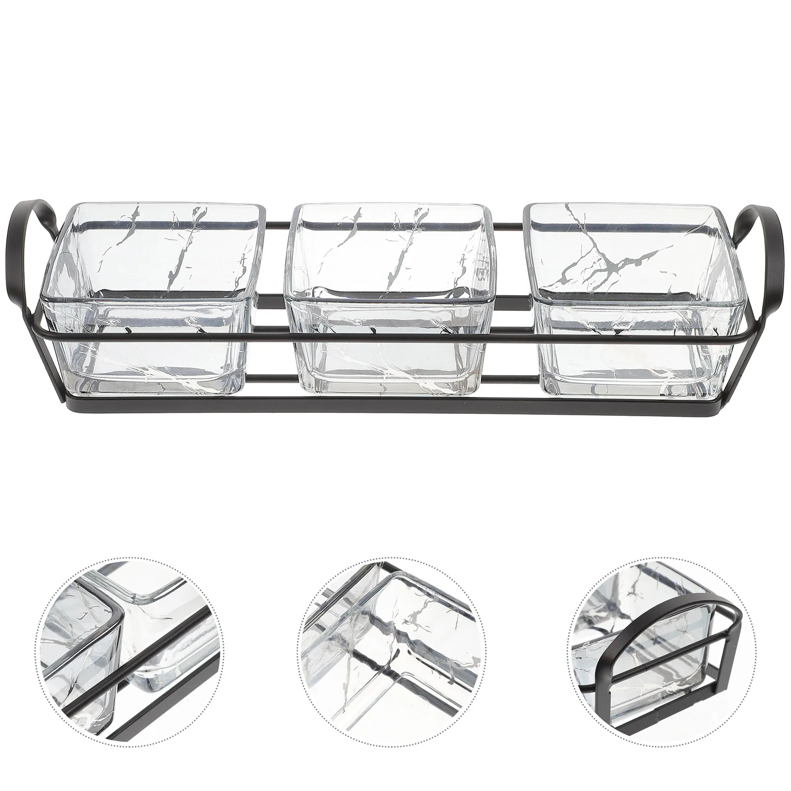

Glass Fruit Elegant Bowl Food Tray Snack Tray For Parties Dessert Sauce Snack Platter Dry Foods Food Platter