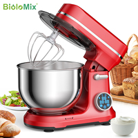 BioloMix Kitchen Food Stand Mixer, 1200W 11-Speeds DC Motor, Digital OLED Screen, Electric Food Mixer with Dough Hook, Whisk