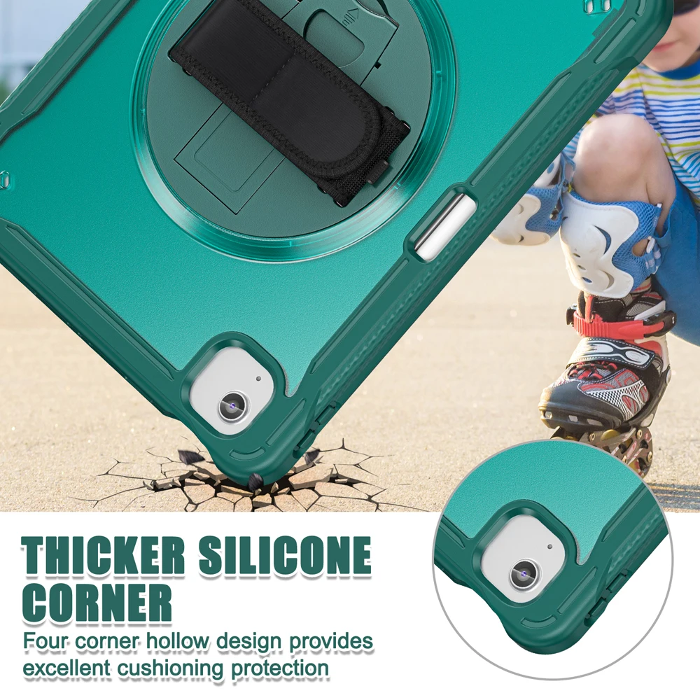 

Чехол для планшета iPad Air 11 2024 2025 Чехол для iPad Pro11 Pro 11 4th 3rd Air 4 5 Чехол с поворотным ремешком на руку Подставка для ПК