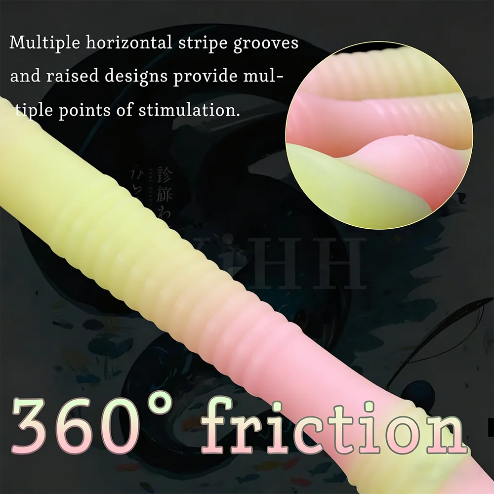 Colourful Glowing Long Dildo Anal Plug Butt Plug Luminous Animal Dildo Penis Flexible Anal Sex Toys For Women Men Sex Products - view 5