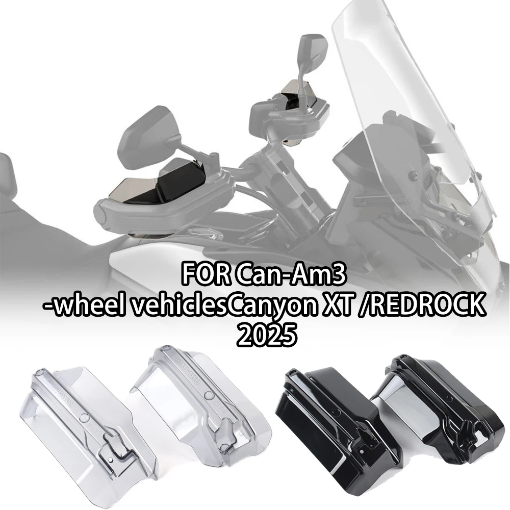 

Can-Am Canyon XT REDROCK 2025 Handguards Protectors w/ Windshield Bracket, 3-Wheel Motorcycle Hand Guard Shields