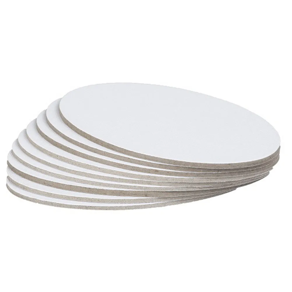 5Pcs Premium Oval Cotton Canvas Panel Thick Art Board DIY Painting Supplies for Students Hobbyists Quick Studies Gift 20x25cm