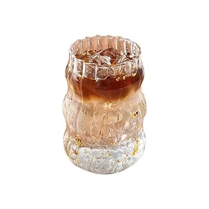 Hitzebeständige Streifenbecher, Glas, 530 ml, Glas, Getränkewaren, perfekt für Tee, Saft, Milch, Kaffee, Party, 1PC 12 Hauptverkaufsglasfestes Glas - №7
