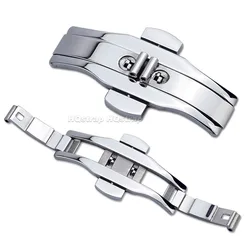Watch Butterfly Buckle Accessories Universal Steel Strap Clasp 6mmx19/21/23/25mm Empty Bottom Double Press Folding Buckles