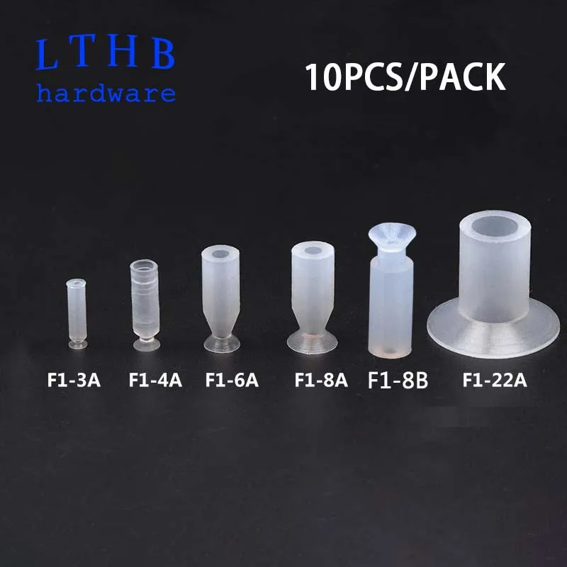 10PCS Pneumatic Vacuum Suction Cup Slender Silicone Sucker F1-3A 4A 6A F-8 Small Suction Nozzle for Injection Molding Machine