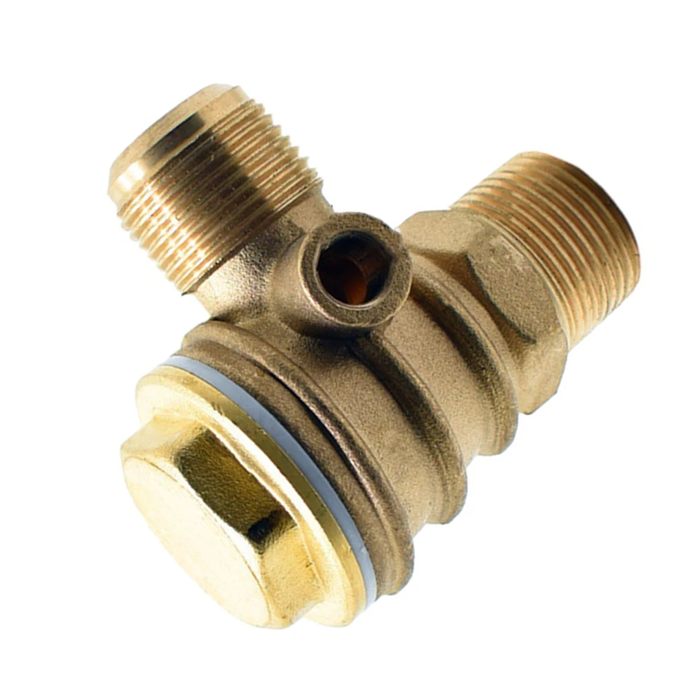 Heavy Duty Brass Check Valve Connector Suitable for Air Compressor Air Pump 3Port Copper Material (Not Color Size )