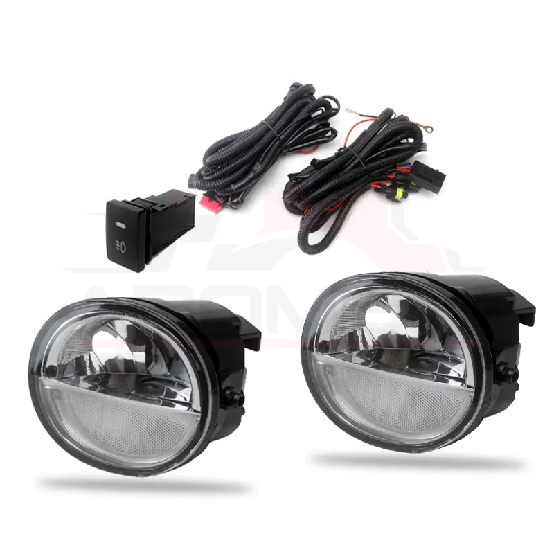 Front Bumper Fog Light LED Driving Fog Lamp Assy Kit With Wiring For Land Cruiser Pick Up J70 LC70/71/76/78/79 2010-2022