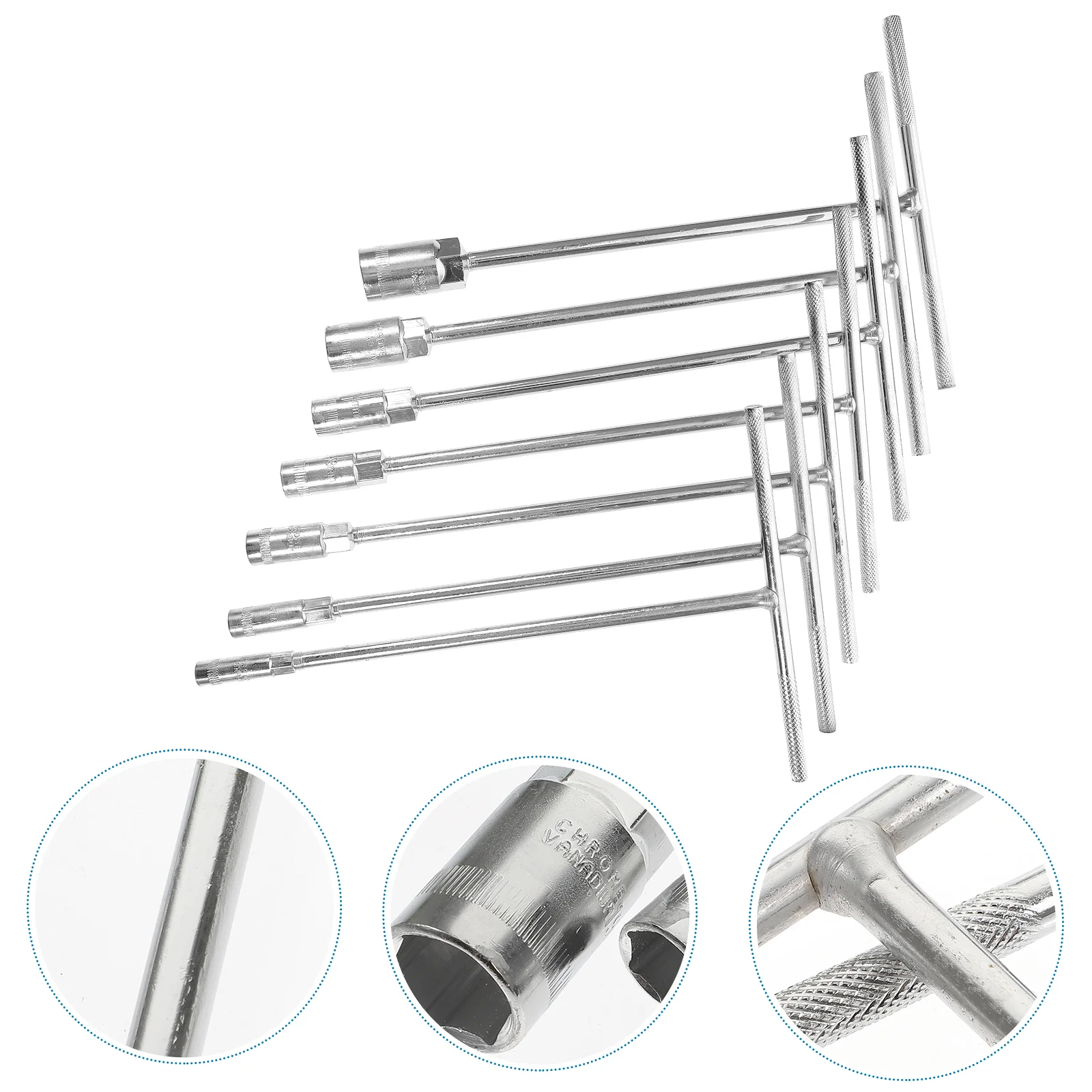 7 Pcs T-wrench Set Electric Screwdriver 12mm Socket 17mm Bike Tool Chrome Vanadium Steel 19mm