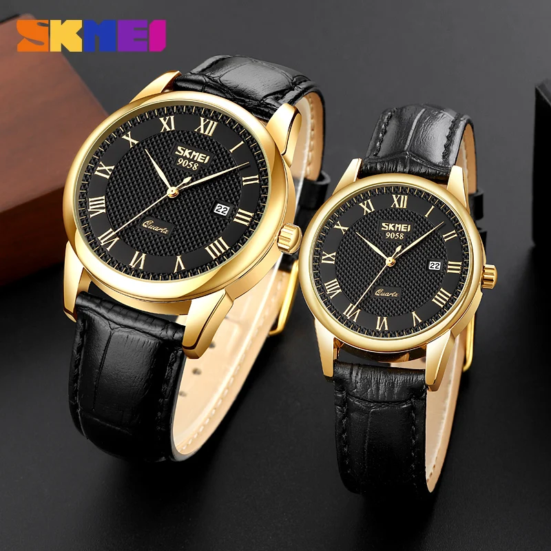 SKMEI 9058 Business Quartz Men Wristwatches Waterproof Date 
