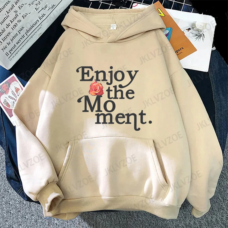 

Enjoy The Moment Fashion Trend Letter Print Couple Hoody Pullover Hoodie Sweatshirts Autumn Hip Hop Harajuku Streetwear Hoodie