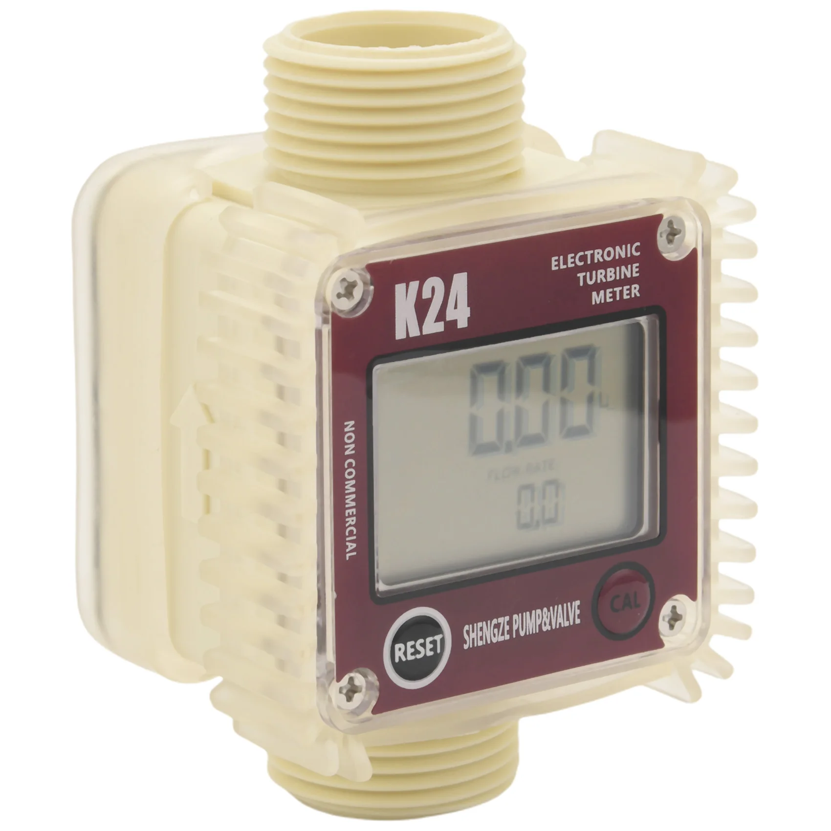 K24 Turbine Digital Oil Fuel Flow Meter Gauge For Chemicals Liquid Water