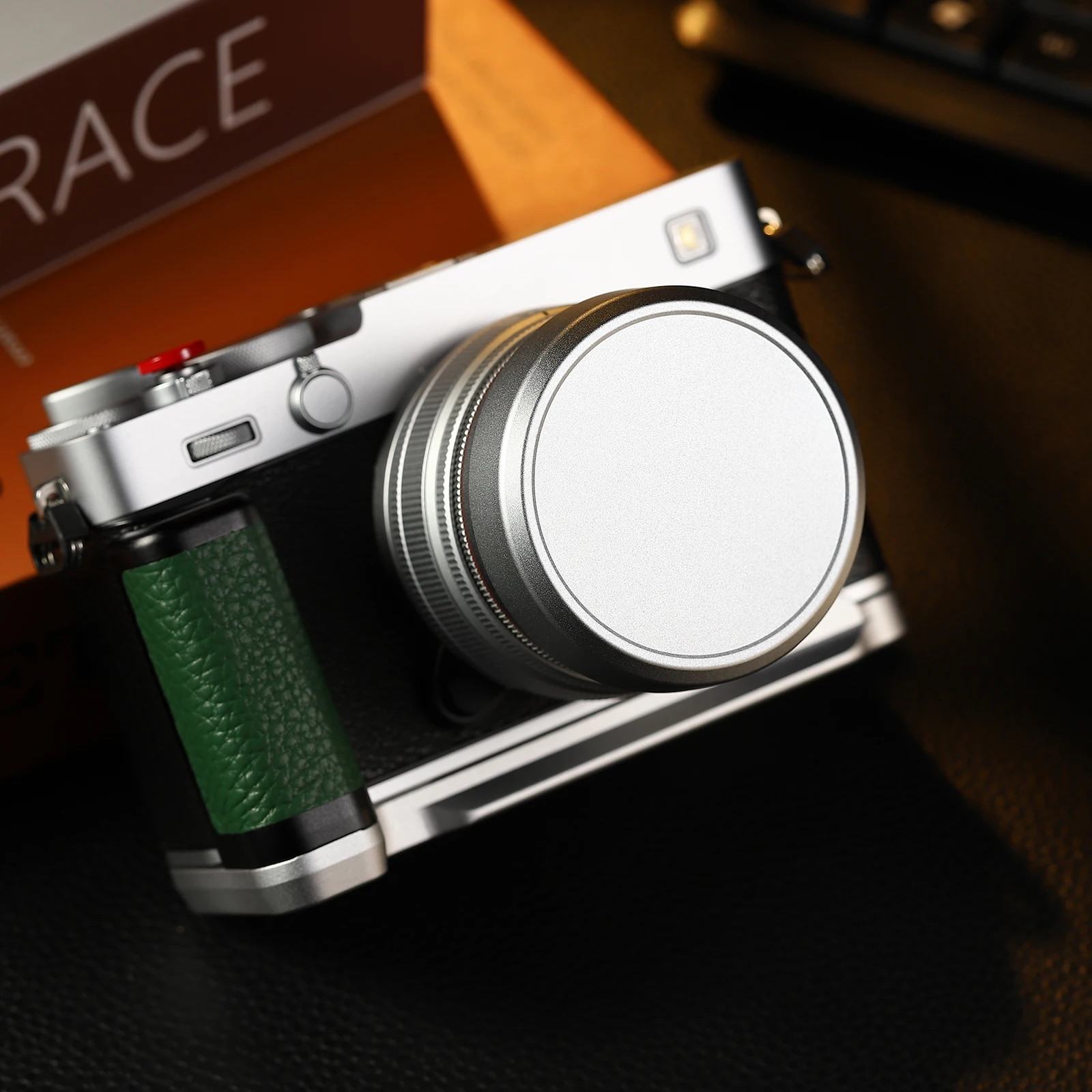 Haoge quadratische Metall-Gegenlichtblende für Fujifilm XF23mm F2.8 auf XE5 Kameragehäuse-Kit Fujinon XF27mmF2.8 R WR Objektiv 39mm Schraub-Gegenlichtblende – Detail 11