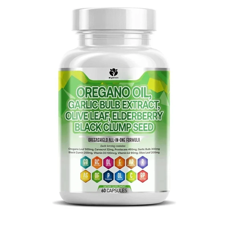 

Масло Орегонии, экстракт чеснока, масло черных семян оливкового листа — содержащий витамином D3 и цинком, обеспечение иммунитетной поддержки.