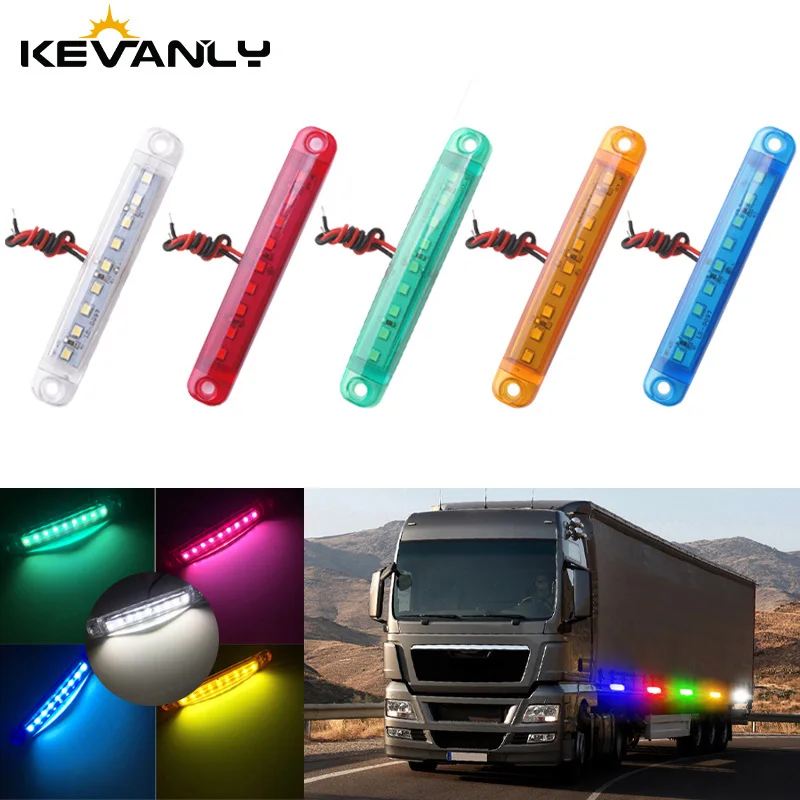 

10PCS 9LED 24V LED Side Marker Light Safety Warning Light For Trailer Truck Caravan Side Clearance Marker Lamp Auto Signal Lamp
