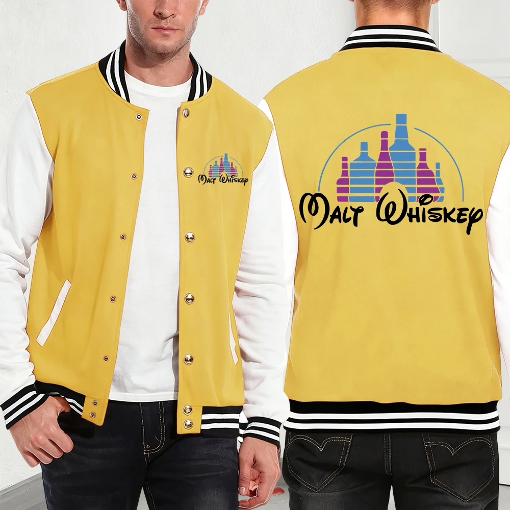 

Creative Beer Funny Printing Cotton Coats Mens Winter Fleece Warm Jackets Basics Pocket Baseball Jersey Sporty Men'S Clothes