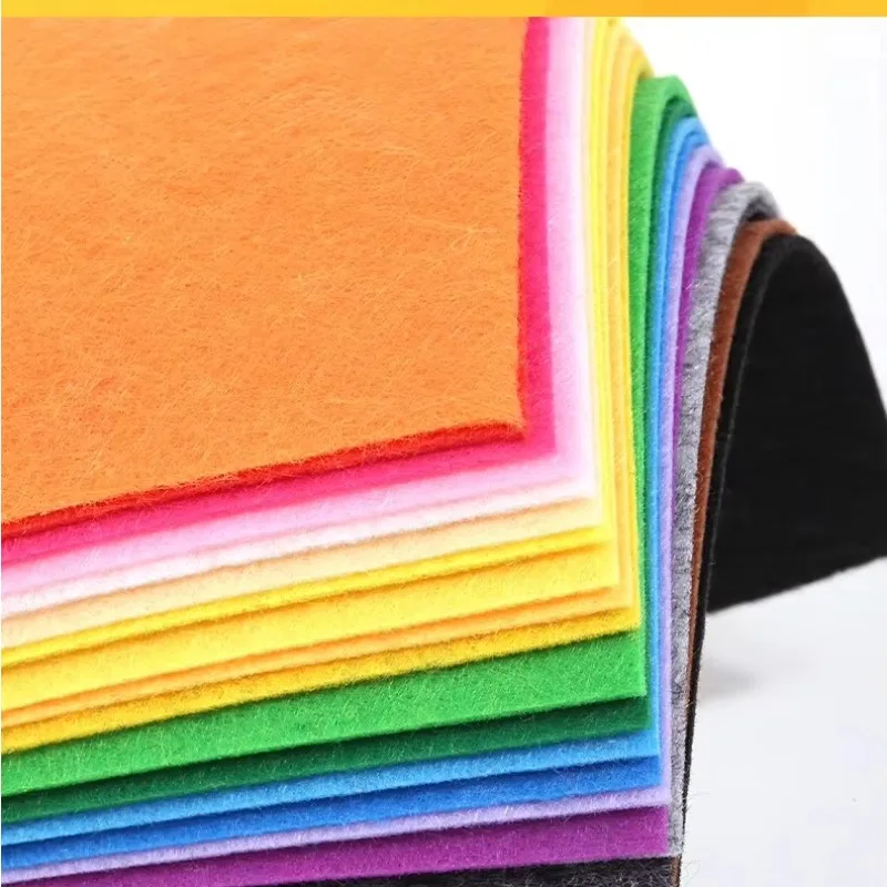 

40Sheets New Felt Cloth Non-woven Fabric Sewing Patchwork Needlework Material For DIY Dolls Crafts Toys 10*10/20*20/15*15*/20*30