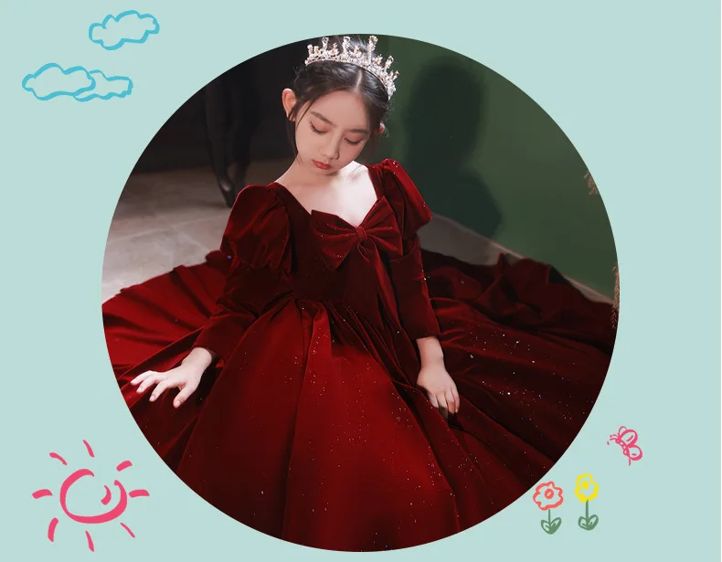 Robe De Soirée Pour Fille Isobella & Chloe - Velours Rouge Avec Volants - Taille 18 Mois - Neuve Avec étiquettes