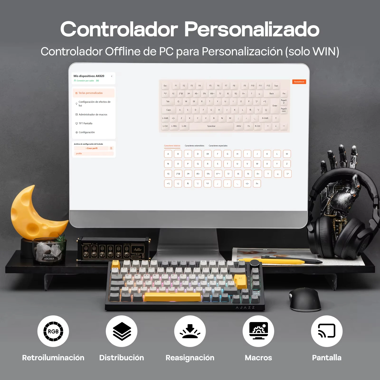 AK820 PRO（EPOMAKER X AJAZZ）ISO-ES Layout 75% Spanish Layout