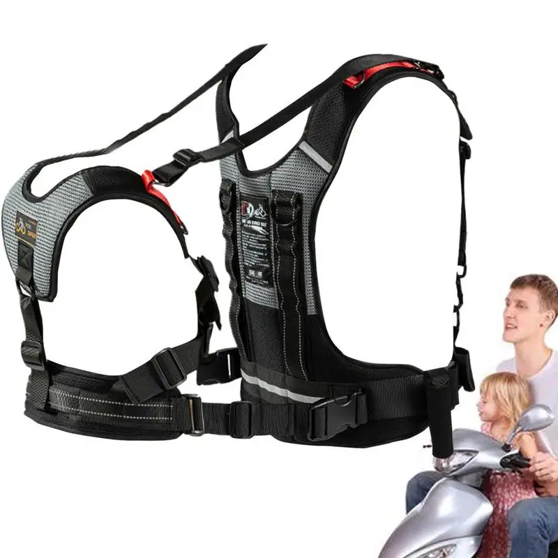 

Kids Motorcycle Harness Seat Belt Harness Adjustable Motorcycle Back Seat Belt Passenger Safety Belt Flexible Motorcycle Child