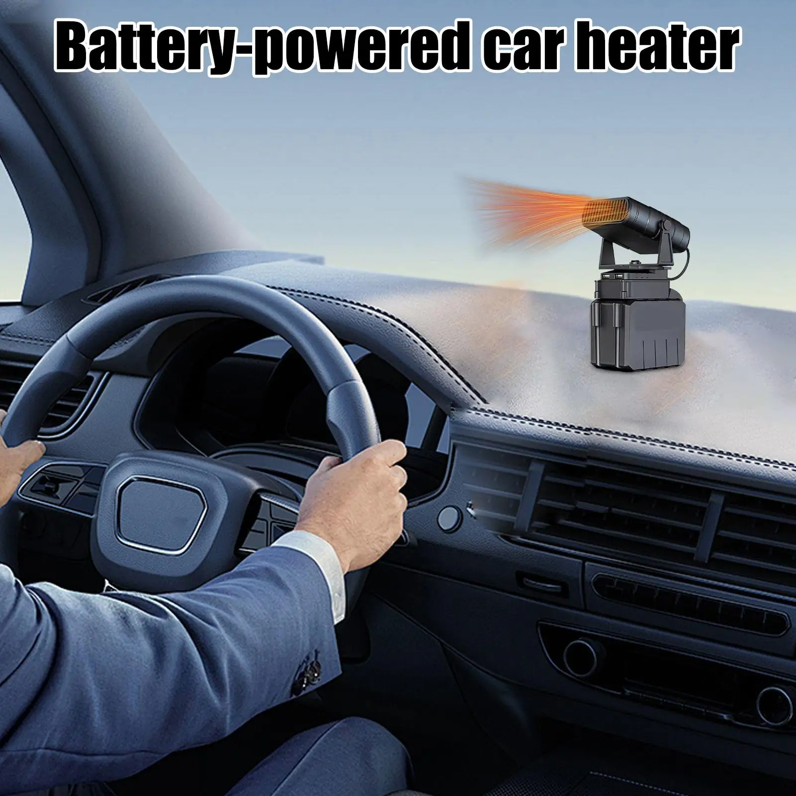Car Heater Battery-powered portable heater suitable for defrosting and preheating cars trucks SUVs offices workshops camping