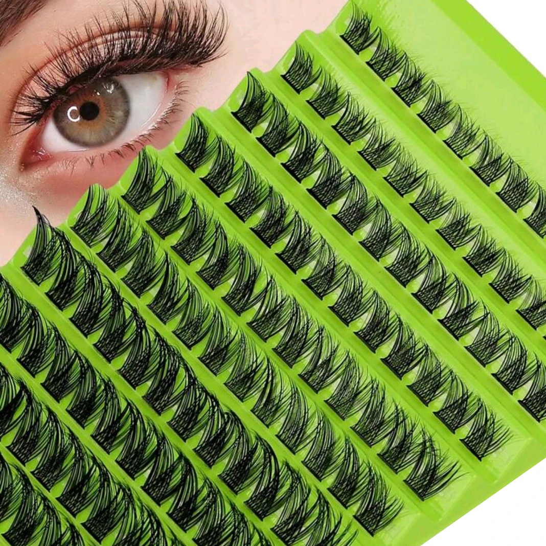 Wimperncluster DIY Wimpernverlängerung D Curl Einzelwimpern 8–16 mm Wimperncluster 120 Stück natürliche flauschige Cluster-Wimpernverlängerungen