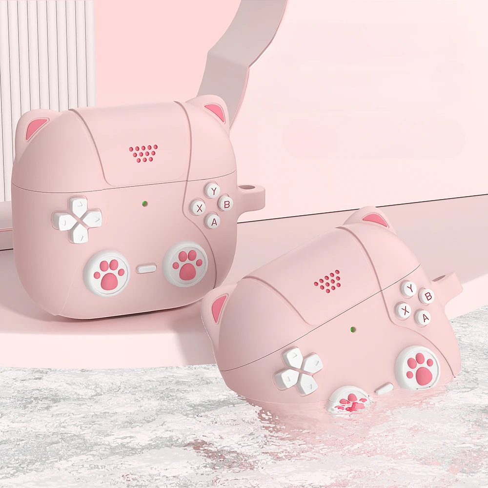 Funda protectora creativa para auriculares con diseño de pata de gato para Airpods 4, gran oferta, funda protectora de silicona suave para auriculares