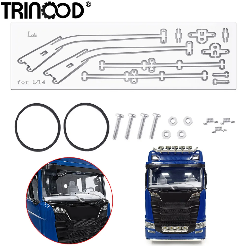 Trinood Metall wischer RC LKW Simulations werkzeuge für Tamiya Sattelzug DIY Spielzeug Autoteile