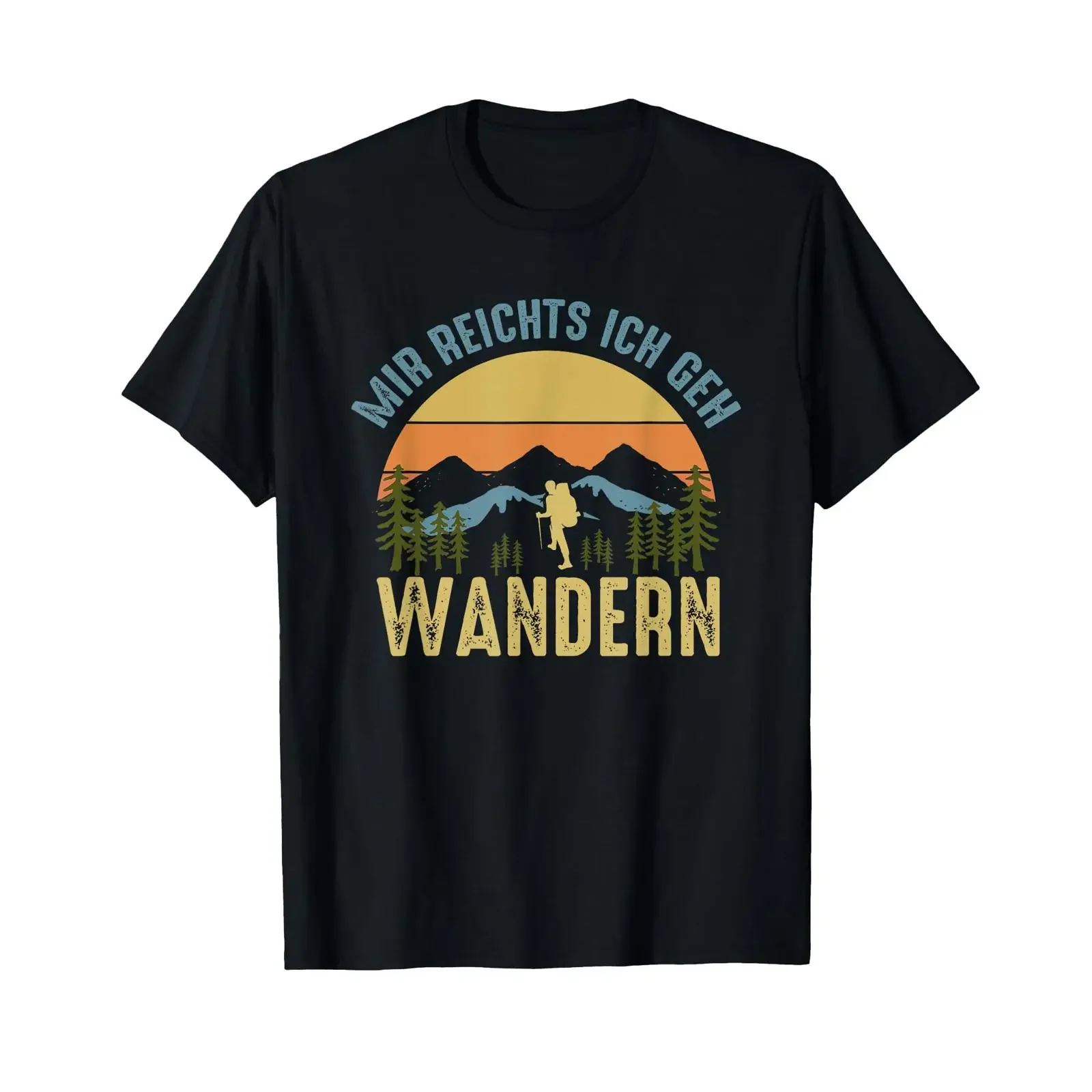 Mir reichts ich geh Hiking Idea Wanderlust Outdoor T Shirt vintage Washed Comfortable Casual Soft Top For Everyday Wear