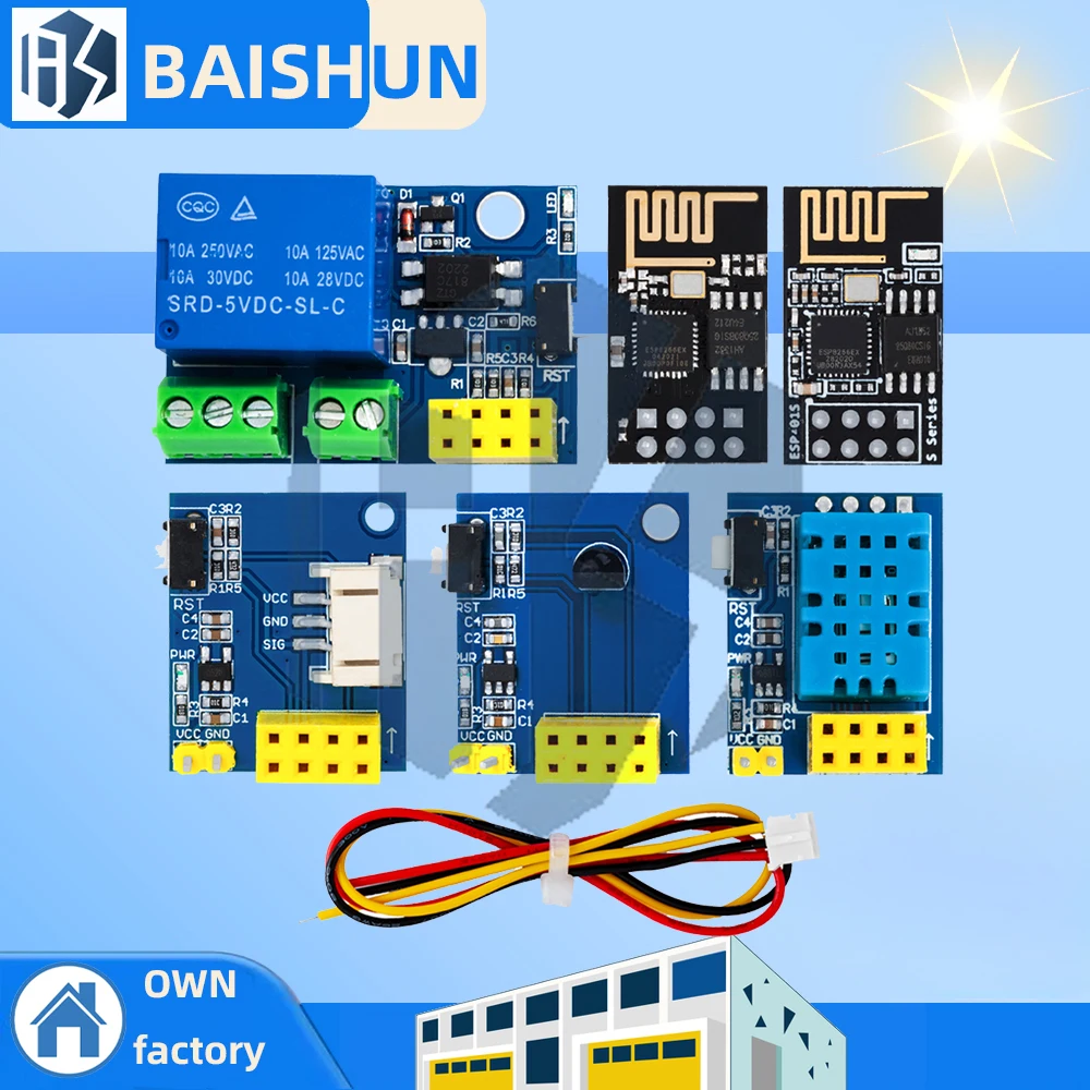 Модуль реле управления светодиодом для умного дома — 5 В ESP8266 IoT (совместимость с DS18B20/DHT11/DHT22)