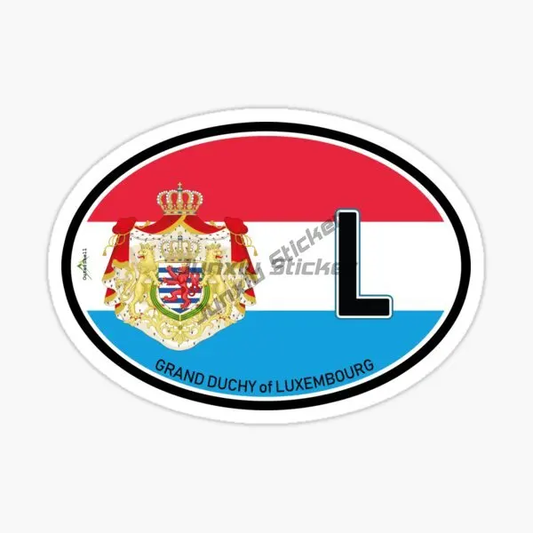 L لوكسمبورغ خريطة العلم الشعار الوطني الإبداعية البلاستيكية سيارة ملصق لتزيين سيارة دراجة الثلاجة خوذة الجدار ملصق مائي الملحقات