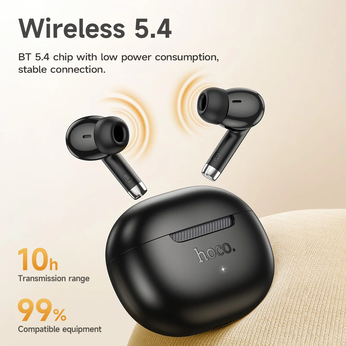 HOCO EQ24 Bluetooth 5.4 Earphones Wireless Headsets Sports Headphones For Mobile Phone In Ear Hifi Sounds Quality Stereo Earbuds view 4