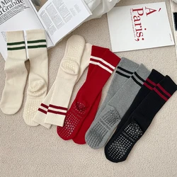 Floor Professional Silicone Non-slip Yoga Dance Sports Socks Socks Women Casual Striped Cotton Fitness Gym Workout Pilates Socks