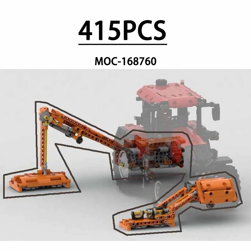 

MOC-168760 Трактор 5000, придорожный трактор, набор для резки травы с игрушкой из строительных блоков 415, детский подарок на день рождения, рождественский подарок