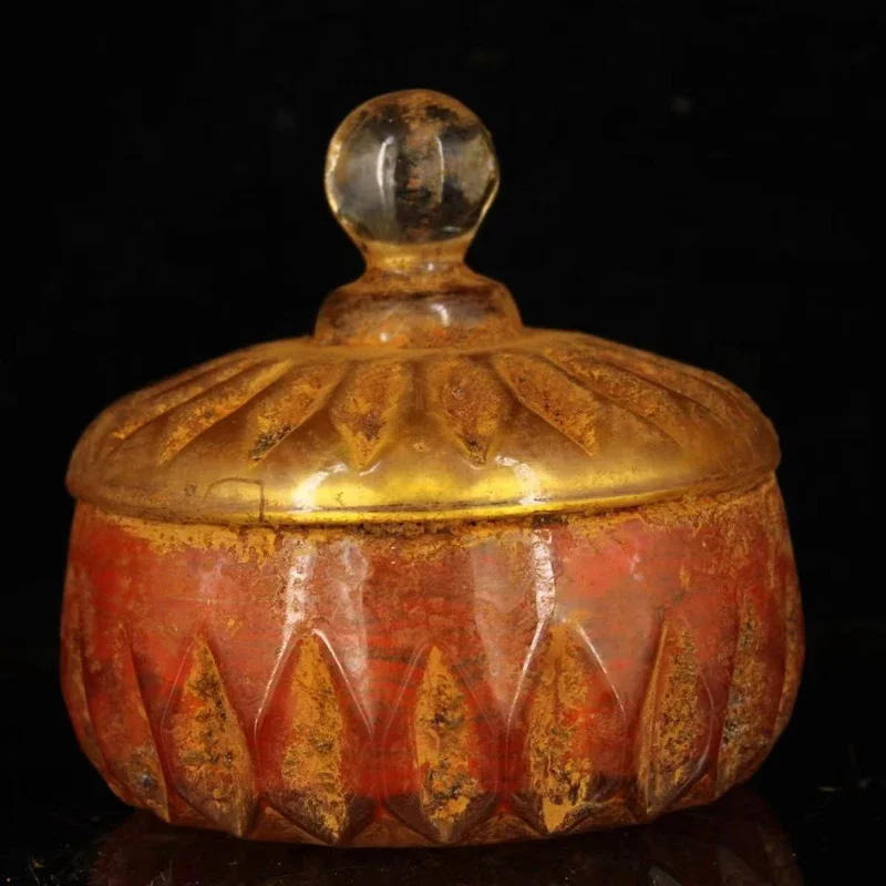 

Exquisite Chinese old-style coloured glaze Buddhist relic jar