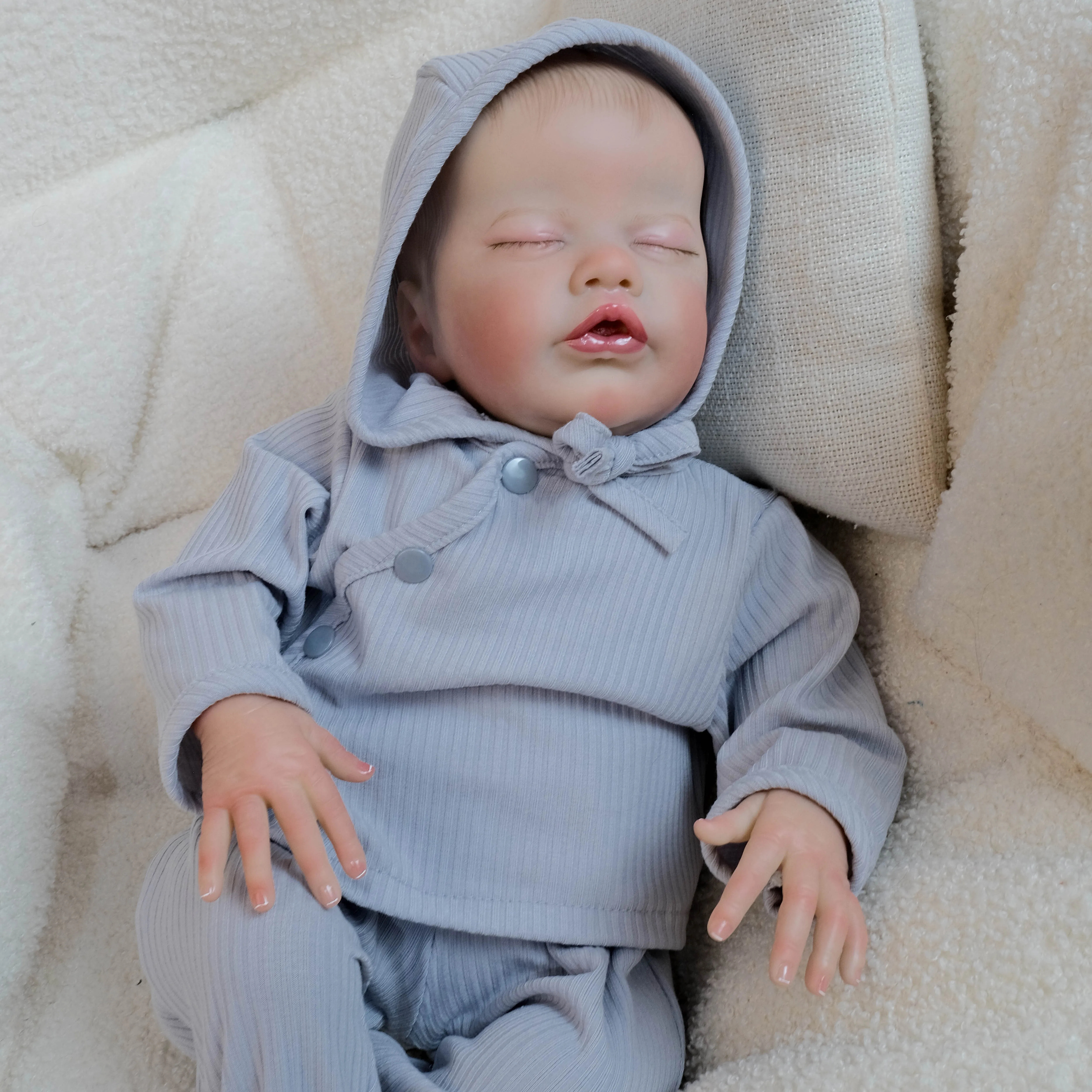 NPK Boneca Reborn Primrose de 19 polegadas - Boneca fofa pintada pronta para dormir e acordar com toque macio realista para colecionadores